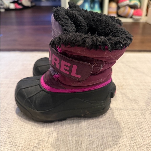 Sorel Kids' Purple and Black Snow Boots - Picture 2 of 5